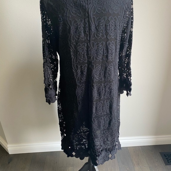 NWT Alfani Floral Lace Crochet Trim Cocktail Dress - Picture 5 of 9